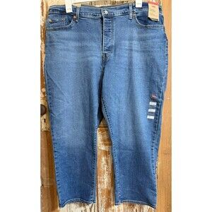 Levi's Women's High-Rise Wedgie Straight Cropped Jeans - Love In The Mist - 22W